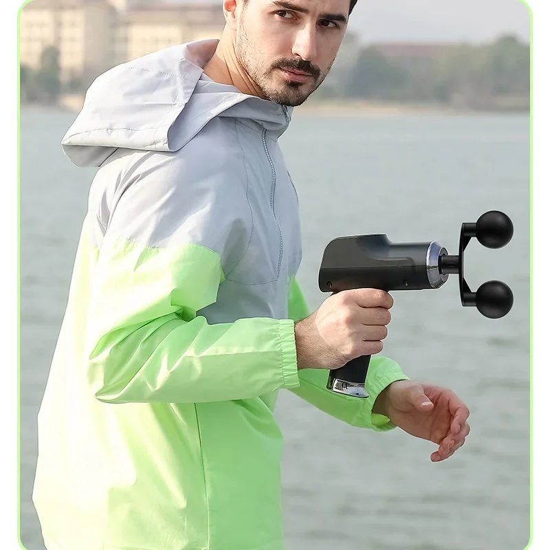 LC-003 Mini Vibrating Massage Gun Portable Muscle Relaxation Electric Massager Fitness Vibrator - Massager Fascia Equipment