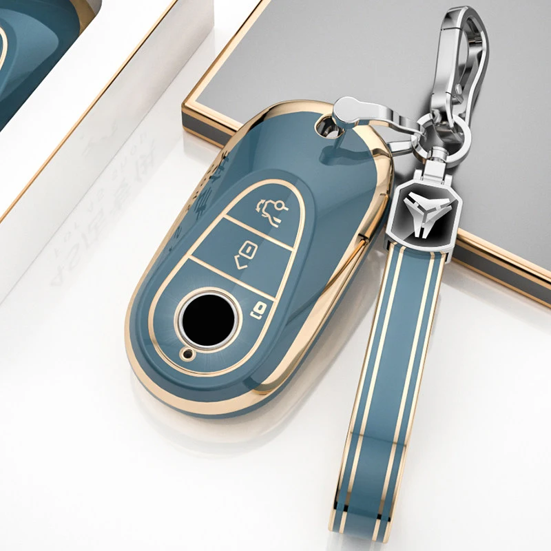 TPU Car Key Case Cover Shell for Mercedes Benz C260l C200l Glc300l E300l W223 W206 S350L S400L S450L S500L Key Protector Case