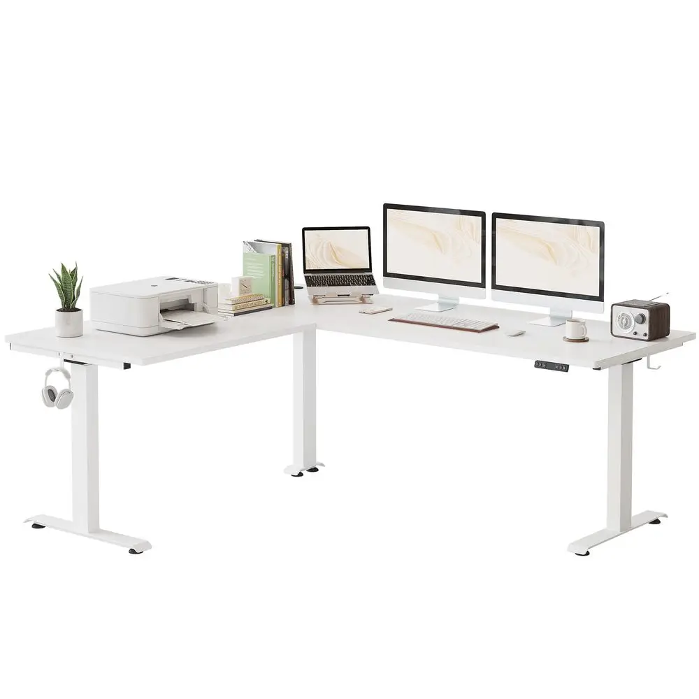 

75 Inches, Supports Over 300lbs, Large L Shaped Standing Desk, Electric Height Adjustable L Shaped Desk, Suitable for Home Offi