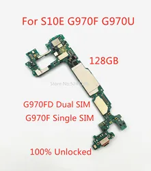 1pcs 100% Unlocked Motherboard For Samsung Galaxy S10E G970F SM-G970F SM-G970F/DS S10E G970U SM-G970U Replace Part