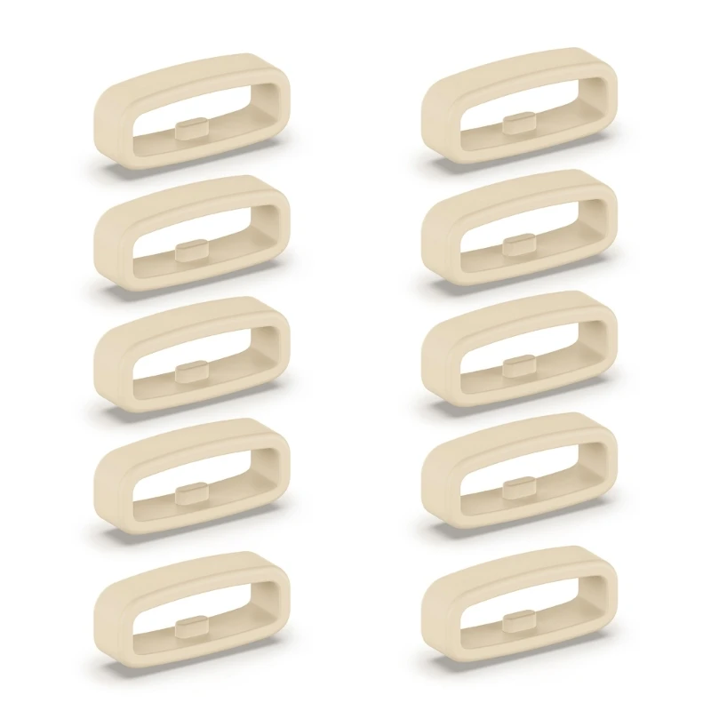 ADWE 10pcs Silicone Fastener Ring 18mm / 20mm / 22mm Wristband Keeper Smartwatch Strap Retainer Holder Replacement Accessory