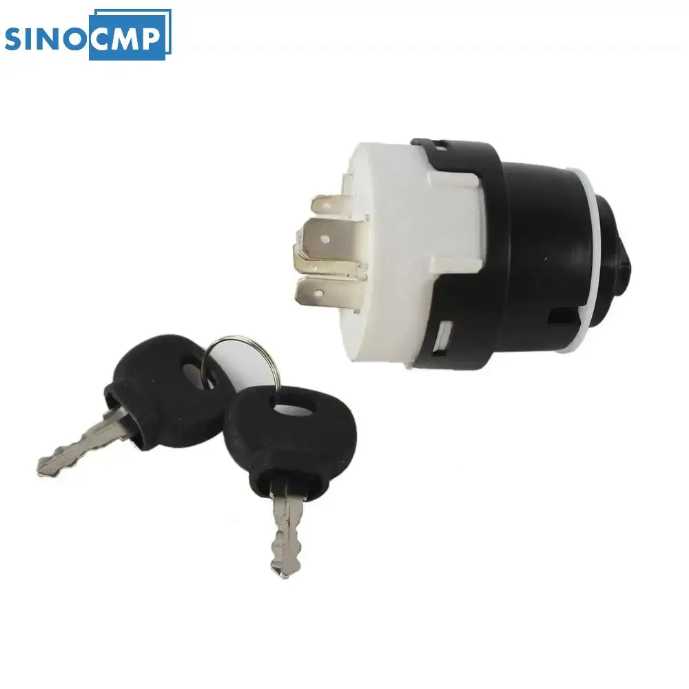 1PCS Ignition Switch W/ 2 Keys 701/80184 Preheat Start Switch 10 Pins For JCB JCB200 JCB220 Car Tractor Trailer Excavator Parts