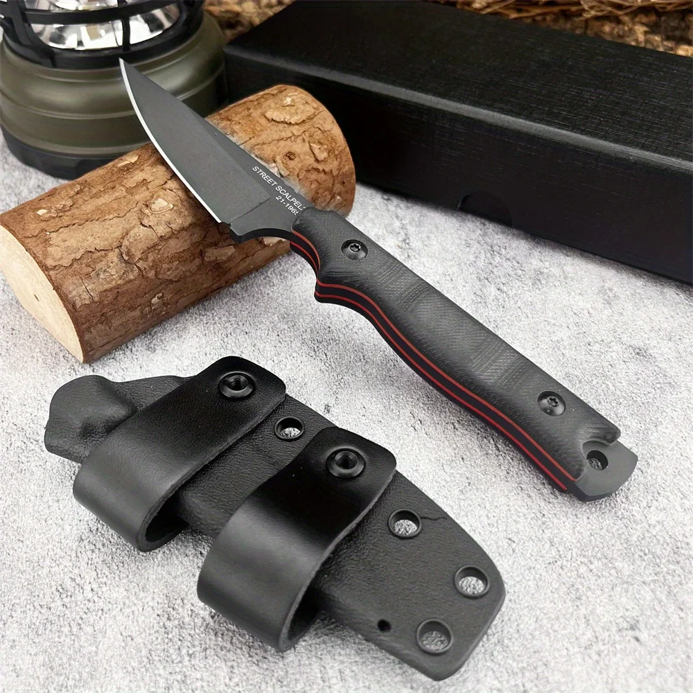 

High Quality Straight Knife 8Cr13Mov Blade G10 Handle Outdoor Mountain Climbing Camping Perfect Equipment Multi-purpose Tool