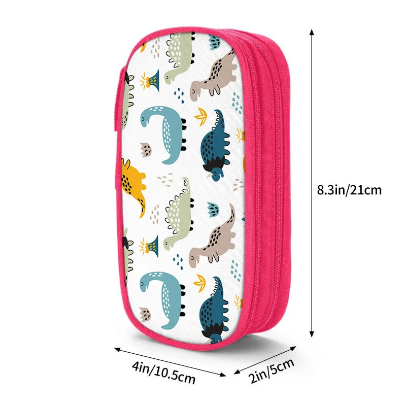 Gabby Dollhouse astucci rosa Anime Double Deck sacchetti di cancelleria multifunzionali borsa a matita forniture scolastiche regalo di compleanno