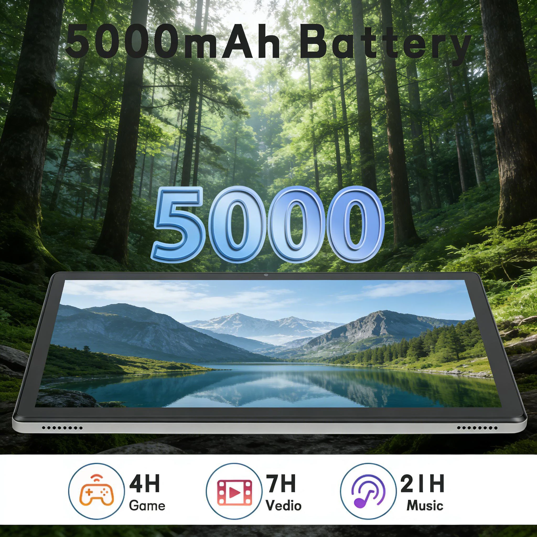 ANRY 10 Inch Android 16 Tablet Octa Core 12GB RAM 128GB ROM 5000mAh WiFi Bluetooth IPS HD Touch Screen High Performance Tablet