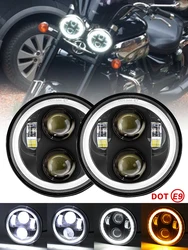 2PCS 5.75 inch LED Headlight Projector for Triumph Rocket iii 3 & Speed Triple & Street Triple 5 3/4