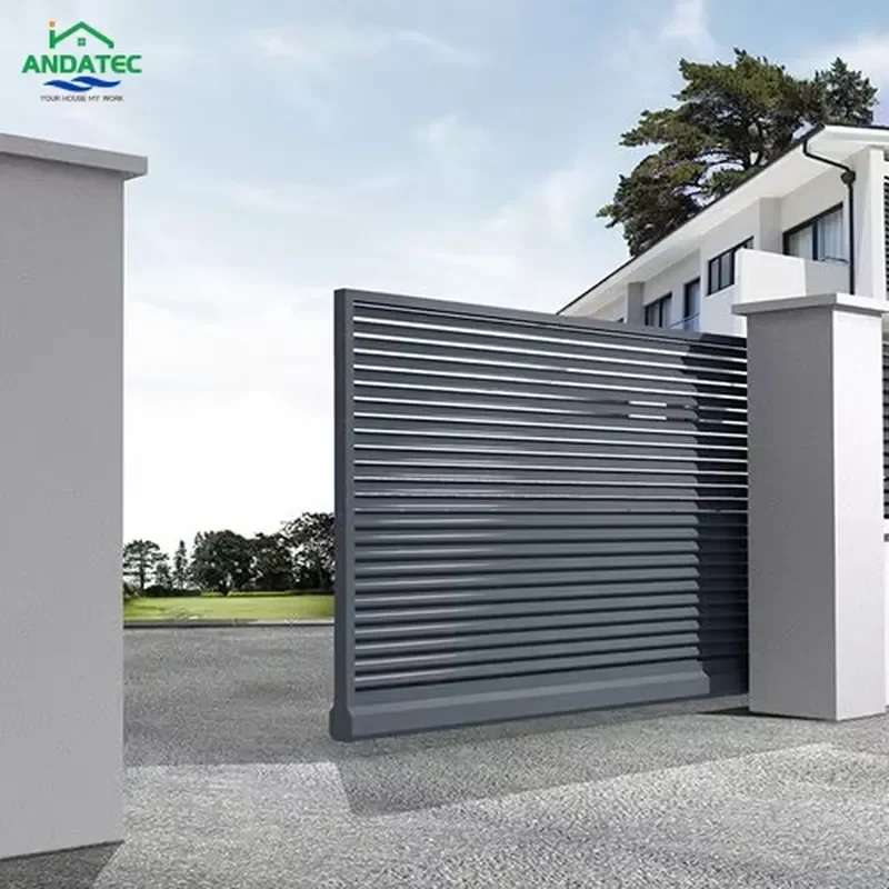 Smart APP Controlled Aluminum Electric Gate Automated Aluminum Security Gate Ideal for Residential Commercial Industrial Use