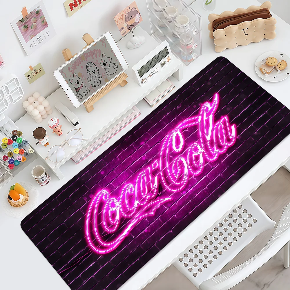 Mouse Soda Logo Pad Non-slip Lockedge Office Student Gaming Drink Thickened C-Coca Large Writing Cushion MousePad