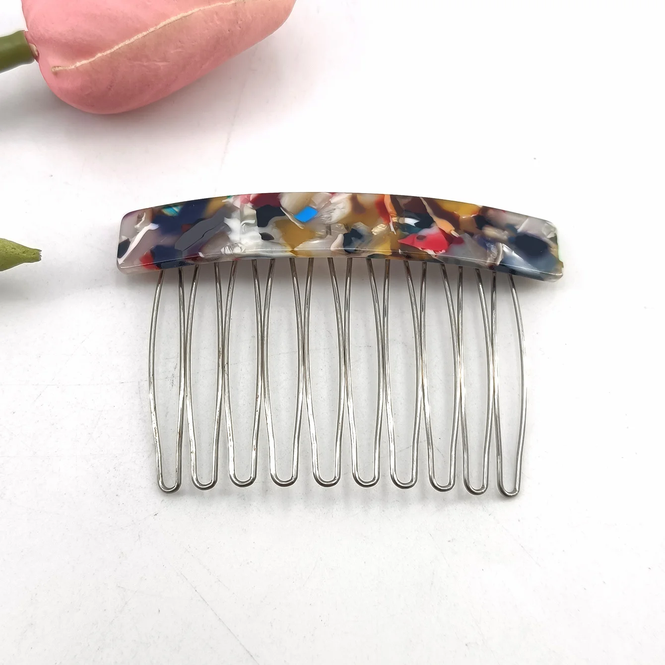 1/2 Stück Mittelgroßer 10-Zahn-Haarkamm-Clip für Damen, Haarstyling-Haarnadeln, Kopfschmuck, Schmuck, Pony- und Haarsträhnen-Kamm-Clip, Geschenke – Detail 5