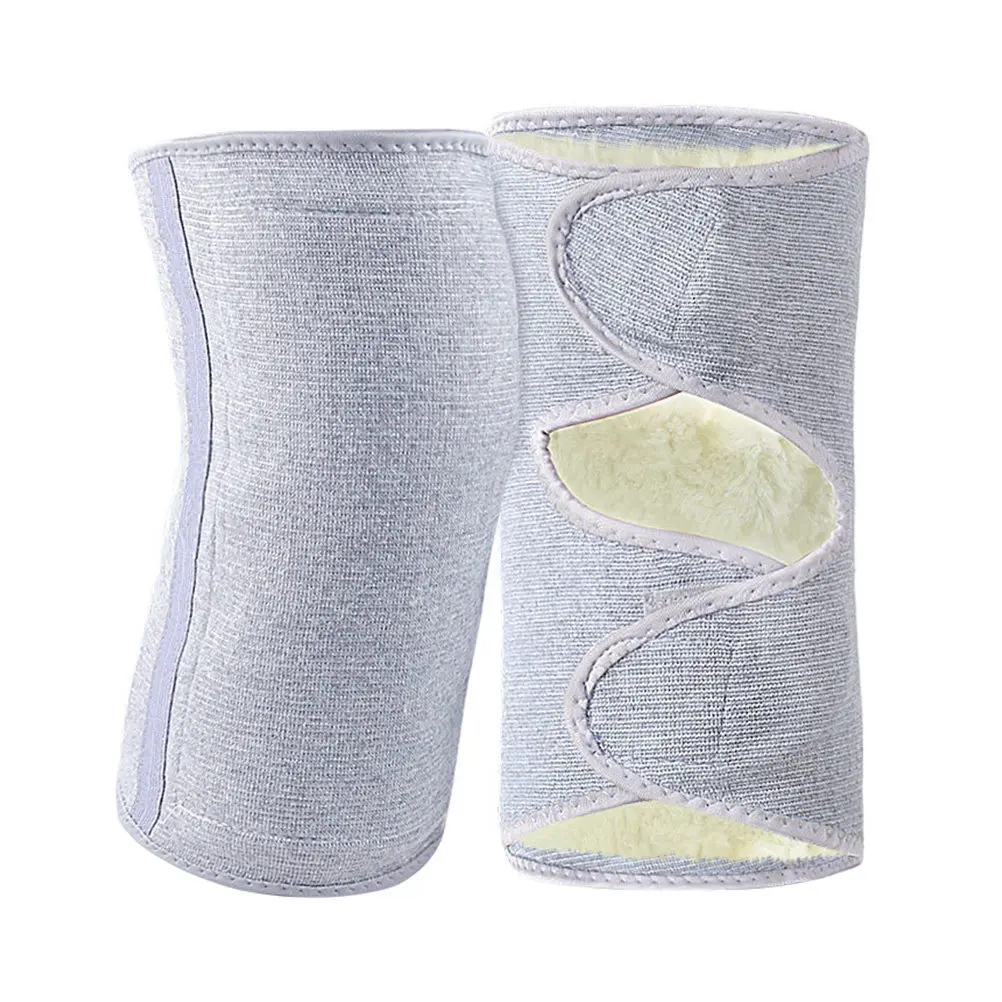 1Pair Thicken Warm Knee Sleeve Winter Knee Protector with Excellent Heat Preservation Soft Leg Warmer for Men Women