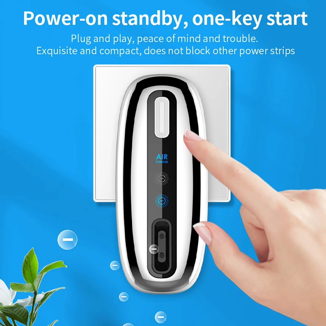 Purificador de aire negativo en línea de 200 millones, desodorante portátil de 360 grados para dormitorio, baño, olores, ABPX