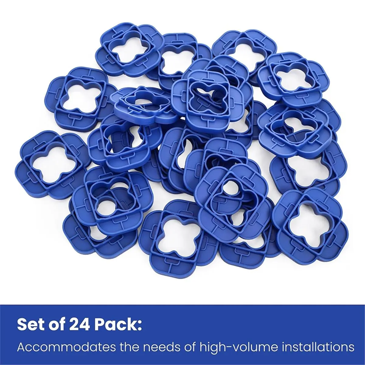 24pcs Wood Board Plastic Spacer Rings - Decking Shim Leveling Washers for Construction, Flooring, and DIY Projects