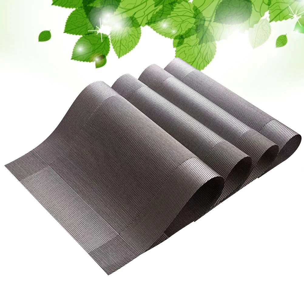 

4Pcs Anti-Slip Table Placemats Premium PVC Heat Insulated Cup Placemat for Dining Table Protector Waterproof Heat Resistance