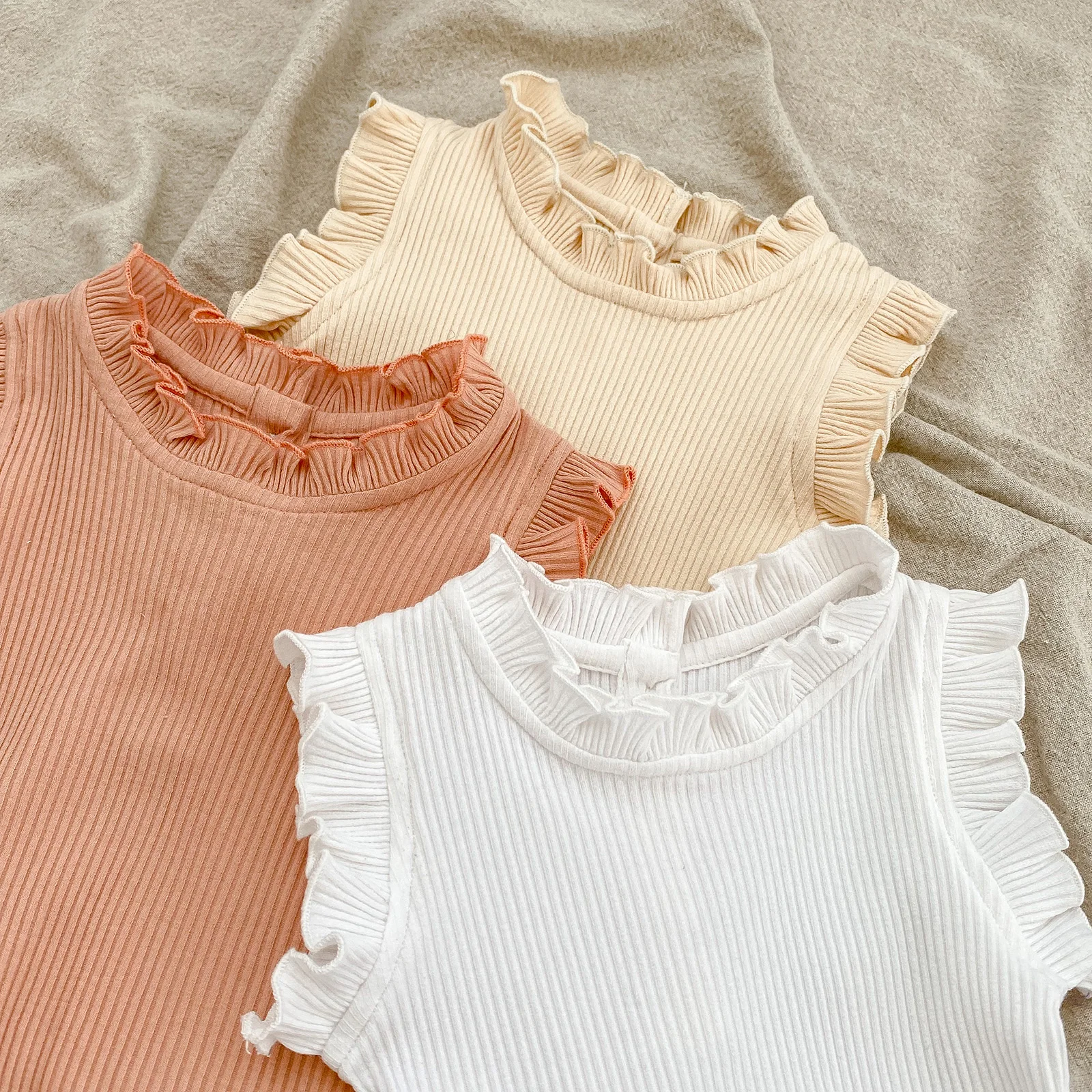 Summer Baby Girls Clothes Set Infant Ruffle Bodysuit Top PP Shorts Bloomers 2PCS Outfits 0-24 Months Toddler Romper Baby\'s Sets