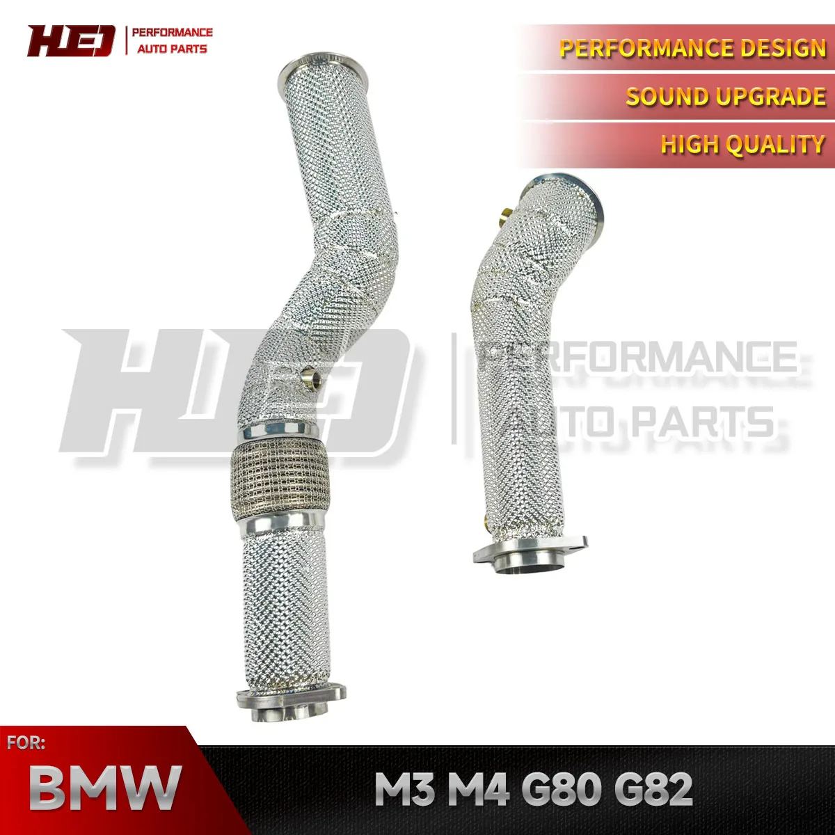 Fully insulated package with smooth exhaust Downpipe for BMW G8X G80 G82 M3 M4 S58 3.0T performance exhaust