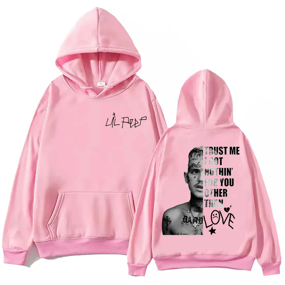 Rapper Lil Peep Merch Hoodies Herren Damen Kleidung Hip Hop Vintage Pullover Mode Lässig Übergroßer Kapuzenpullover Streetwear – Detail 7