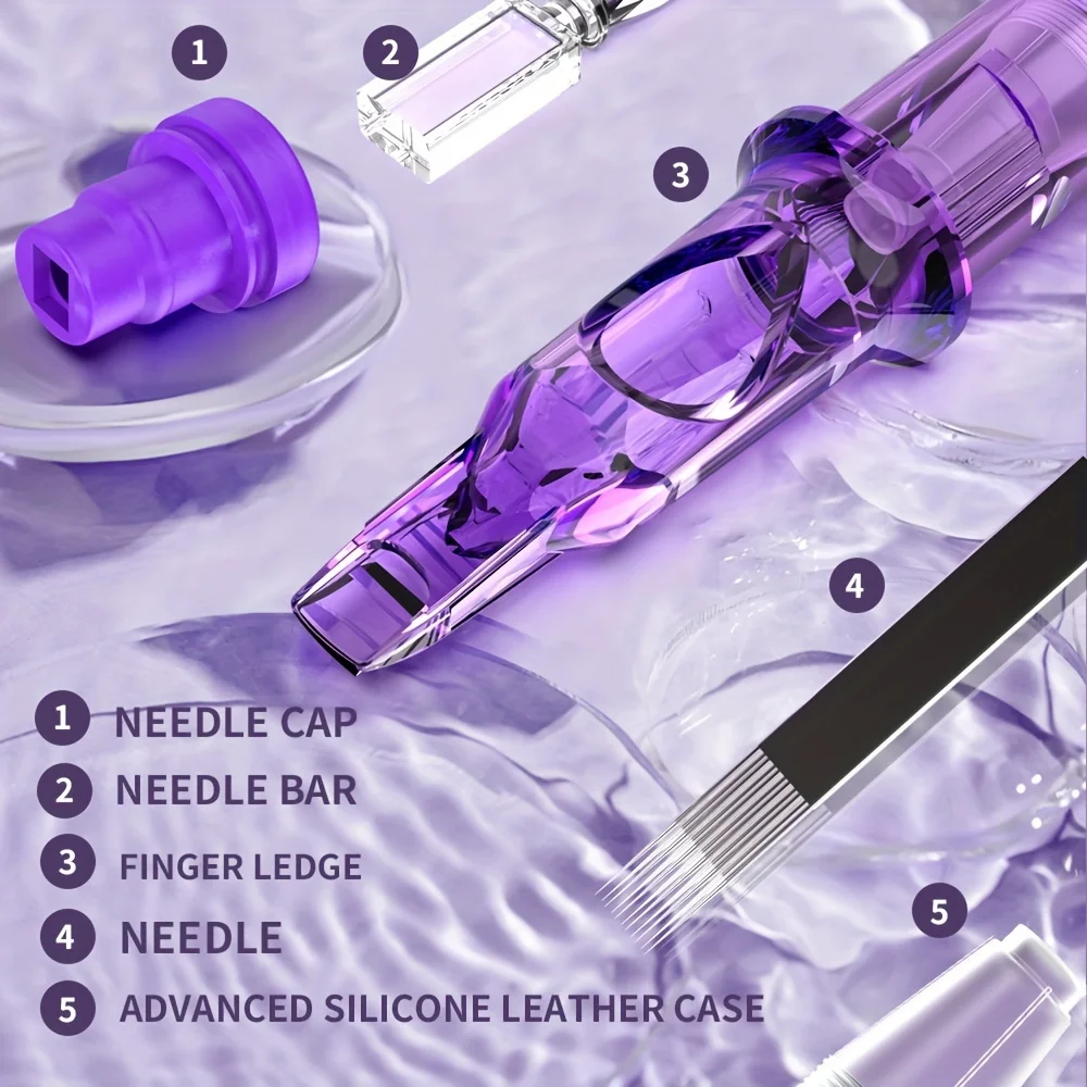 50 قطعة خرطوشة الأمان الوشم إبرة كومبو-1205m1 1207m1 1209m1 1213m1 1215m1 خمسة نماذج المهنية الصف قوس إبرة معدات الوشم #4