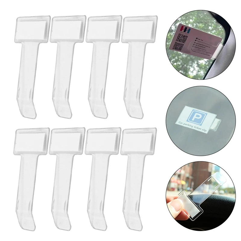 Auto Fastener Card Bill Holder Mount Storage Organizer Universial Car Parking Ticket Clip Car Styling Windshield Stickers Clips