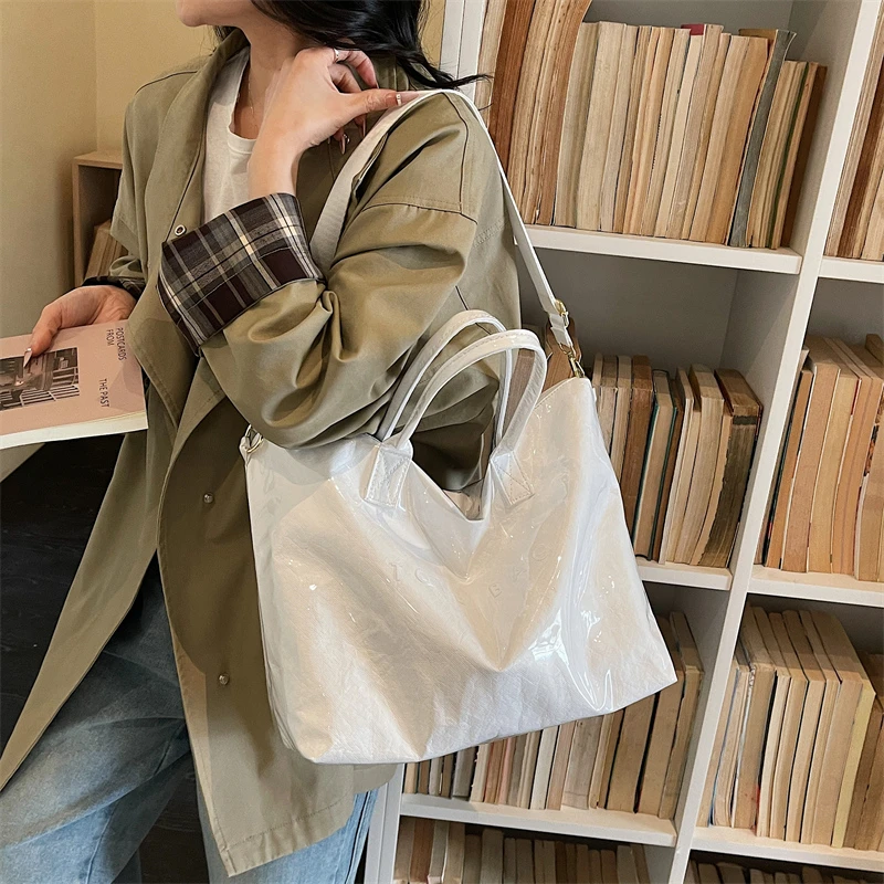 Modische Hochwertige Transparente PVC-Tragetasche mit Großer Kapazität, Wasserdichte Jelly-Tasche, Outdoor-Handtasche für Tägliche Reisen und Tourismus – Detail 17