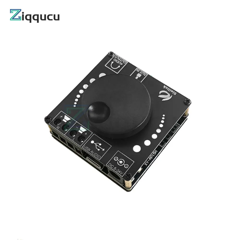 AP15H 20WX2 Bluetooth 5.0 Digital Audio Power Amplifier Board Module 12V 24V AUX USB Sound Card APP Control AMP Amplificador