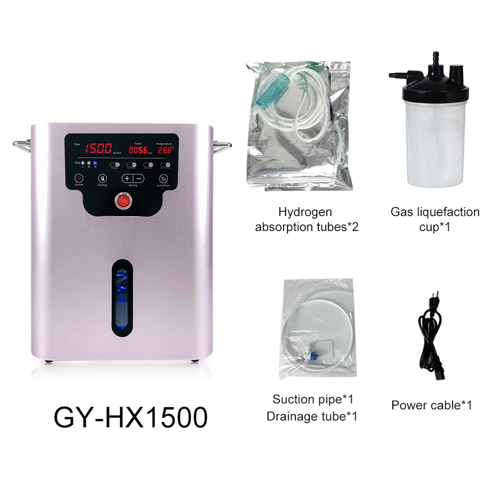 

Suyzeko OEM Home Clinic Use Molecular Hydrogen Gas Generator Oxyhydrogen Inhaler SPE PEM 1500ml Hydrogen Inhalation Machine