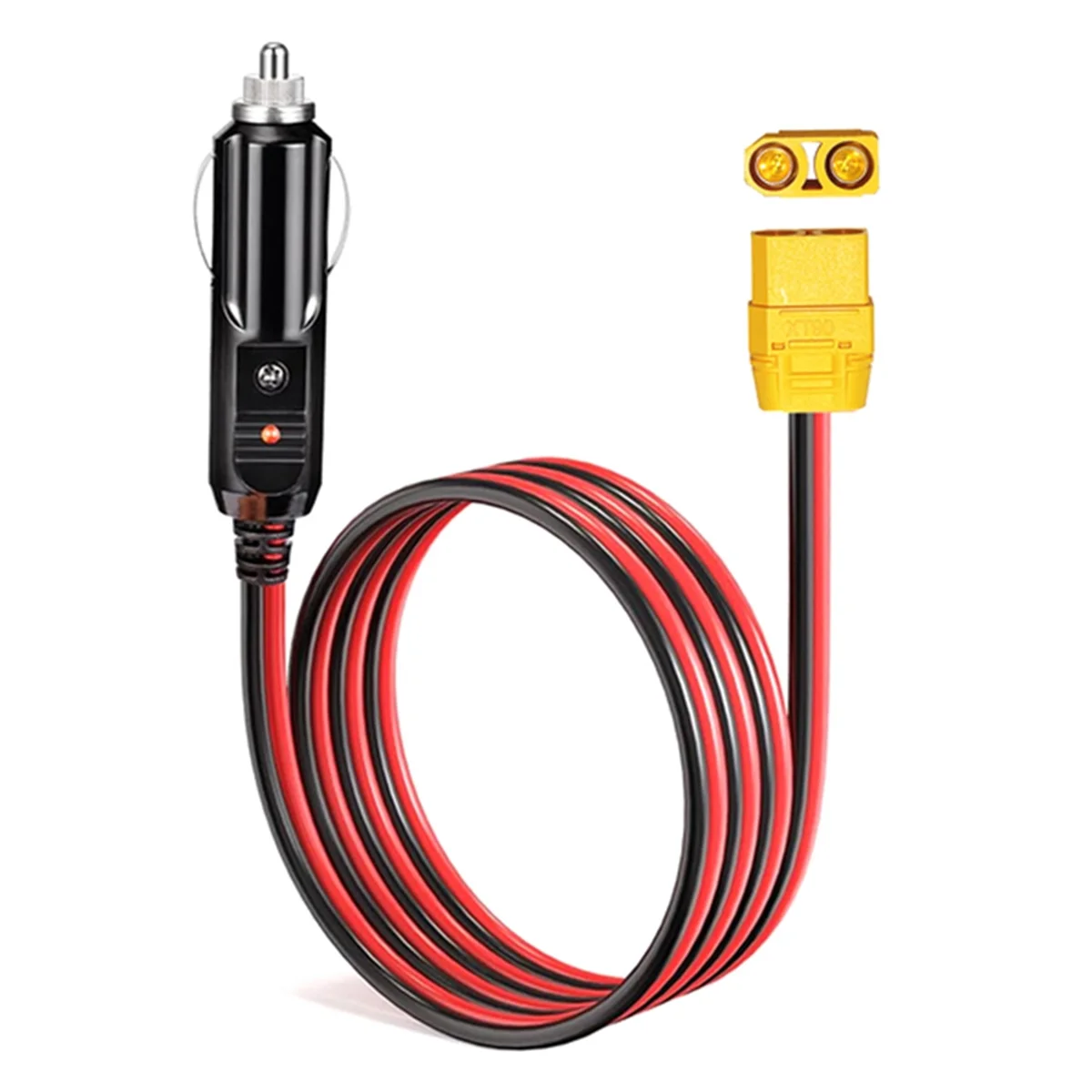 Cabo de carregamento mais leve xt90, conector fêmea para isqueiro de carro, plugue macho para gerador solar, estação de energia 14awg 12v