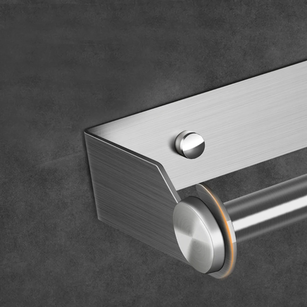

Stainless Steel Towel -Mounted Bathroom Storage Holder Dual-Purpose Toilet Tissue Durable Roll Paper Stand Household