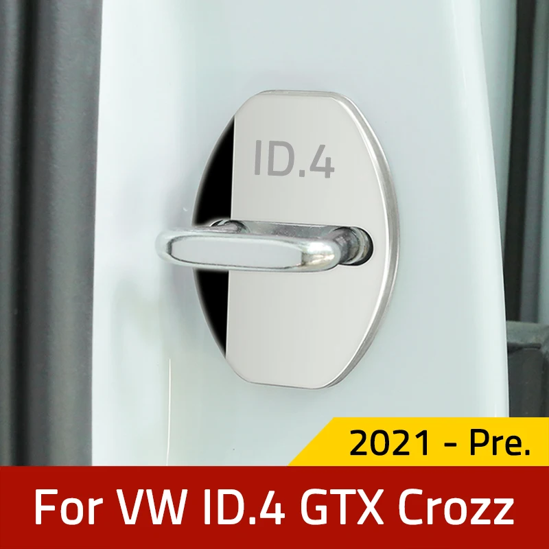 Car Door Lock Protective Cover Case Cap Styling Accessories Stickers for VW ID.4 ID4 ID.3 ID.6 GTX Crozz 2021 2022 2023