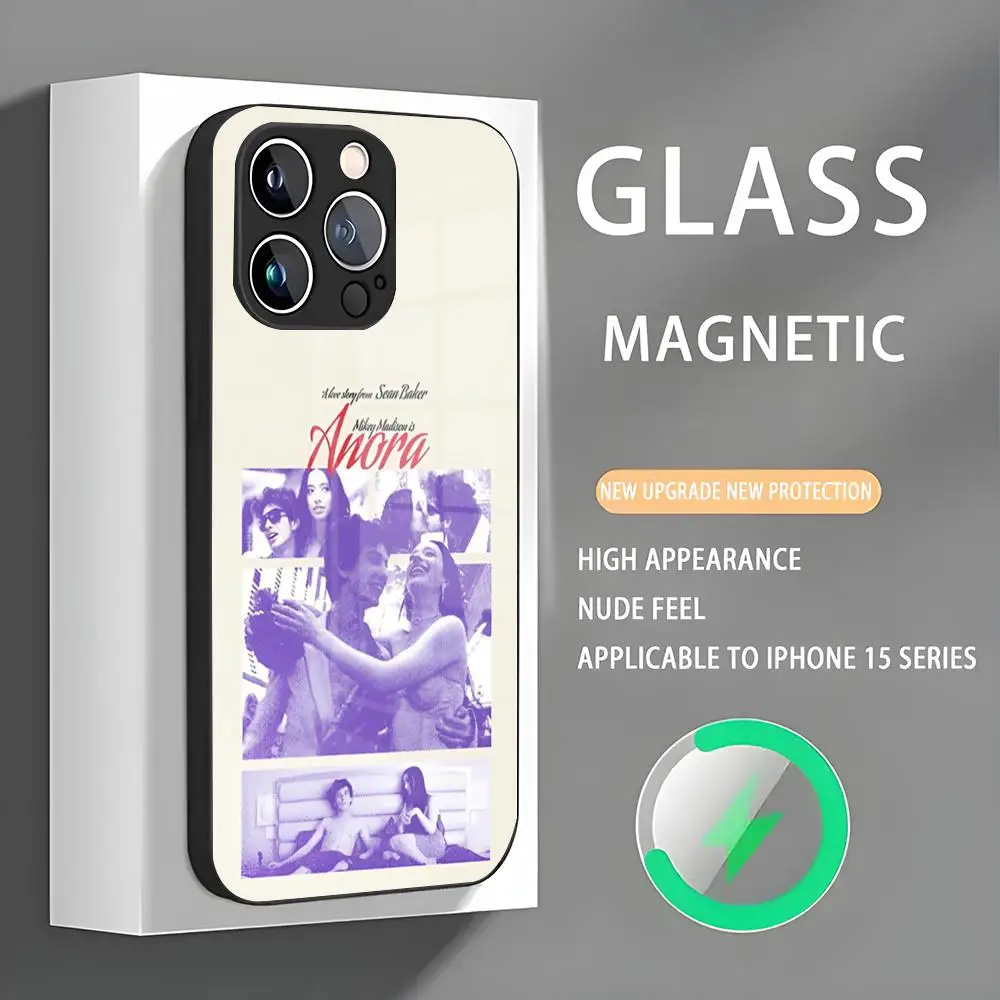 Latest Movies Anora 2024 Phone Case IPhone 16 15 14 13 12 11 X XR XS XSMAX 8 Plus Mini Pro Max Glass Magnetic Phone Case