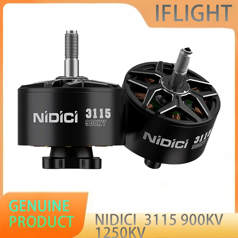 

iFlight NIDICI 3115 900KV/ 1250KV Brushless Motor 5mm Shaft Compatible 8-9-10inch Propeller for RC FPV Drone