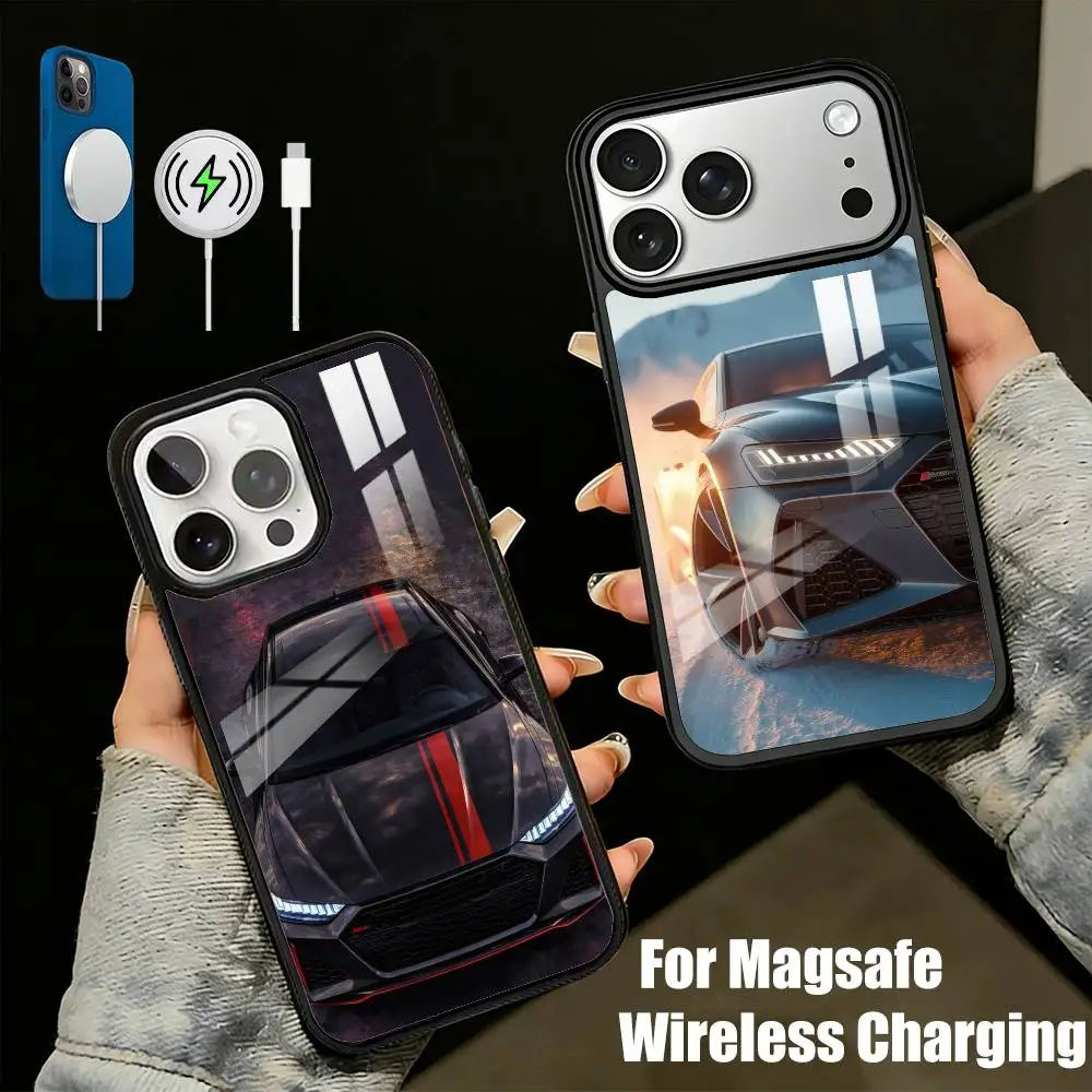 

Super Adi RS7-6 Sport C7 Phone Case For iPhone17,16,15,14,13 Plus,Pro Max Magnetic For Magsafe Wireless Charging