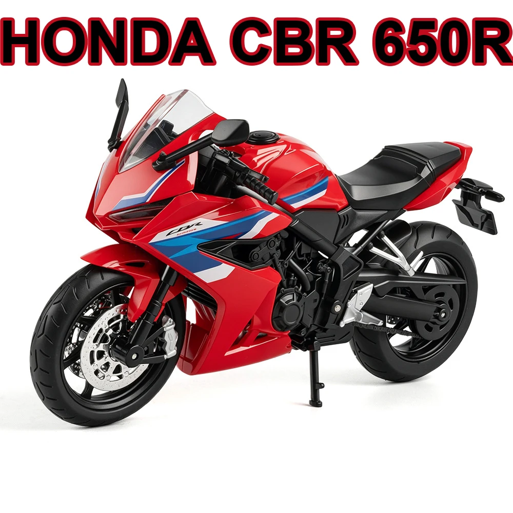 1:12 Honda CBR650R Car Model Toy Sound Light Alloy Diecast Models Shock Absorption Front Wheel Steer Motorcycle Hobby Collection