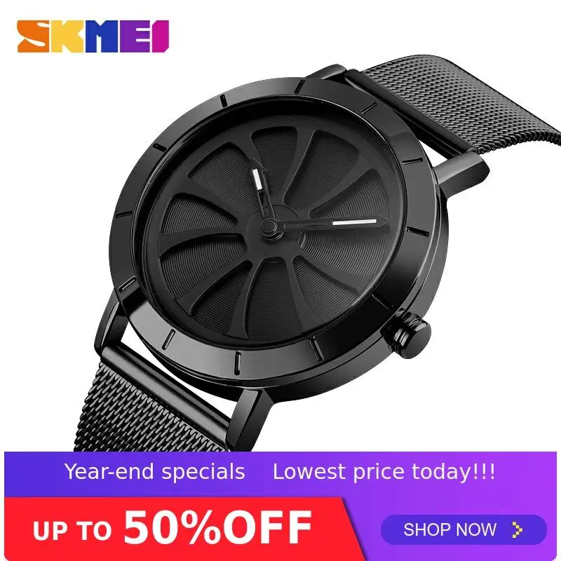 SKMEI Men's Quartz Watch Wrist Watch Stainless Steel Men Watches Fashion Business Bracelet Clock Waterproof relógio masculino