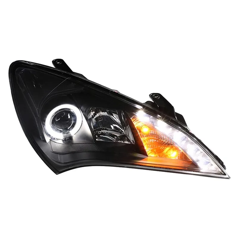 

Car Headlight for Hyundai Rohens Coupe 2009-2012 modified HID Xenon Angel eye lamp Dual lens front light