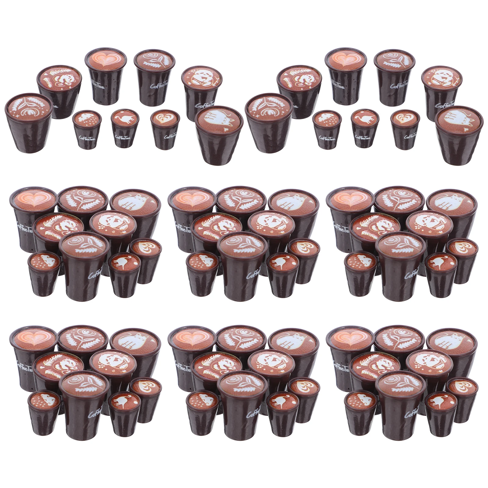 

90 шт. миниатюрная кофейная чашка латте, художественные кружки, маленькие украшения, милый кукольный домик из смолы, аксессуары для еды, детские аксессуары