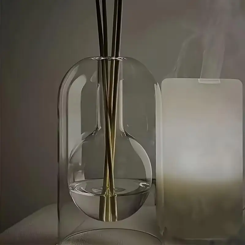 1pc Elegant Flameless Glass AromaRelax Diffuser Bottle - Portable Design for Home & Car, Ideal Essential Oil Vase & Decor Gift 6