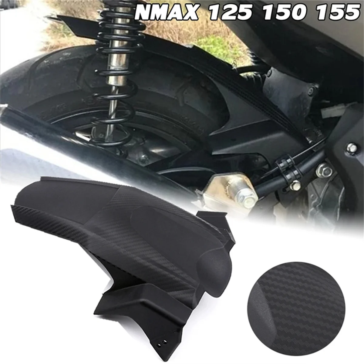 ヤマハモーターサイクルリアマッドガード,スプラッシュガード,エクステンダー,フェンダープロテクター,nmax150,nmax155,nmax 125, 2015-2019