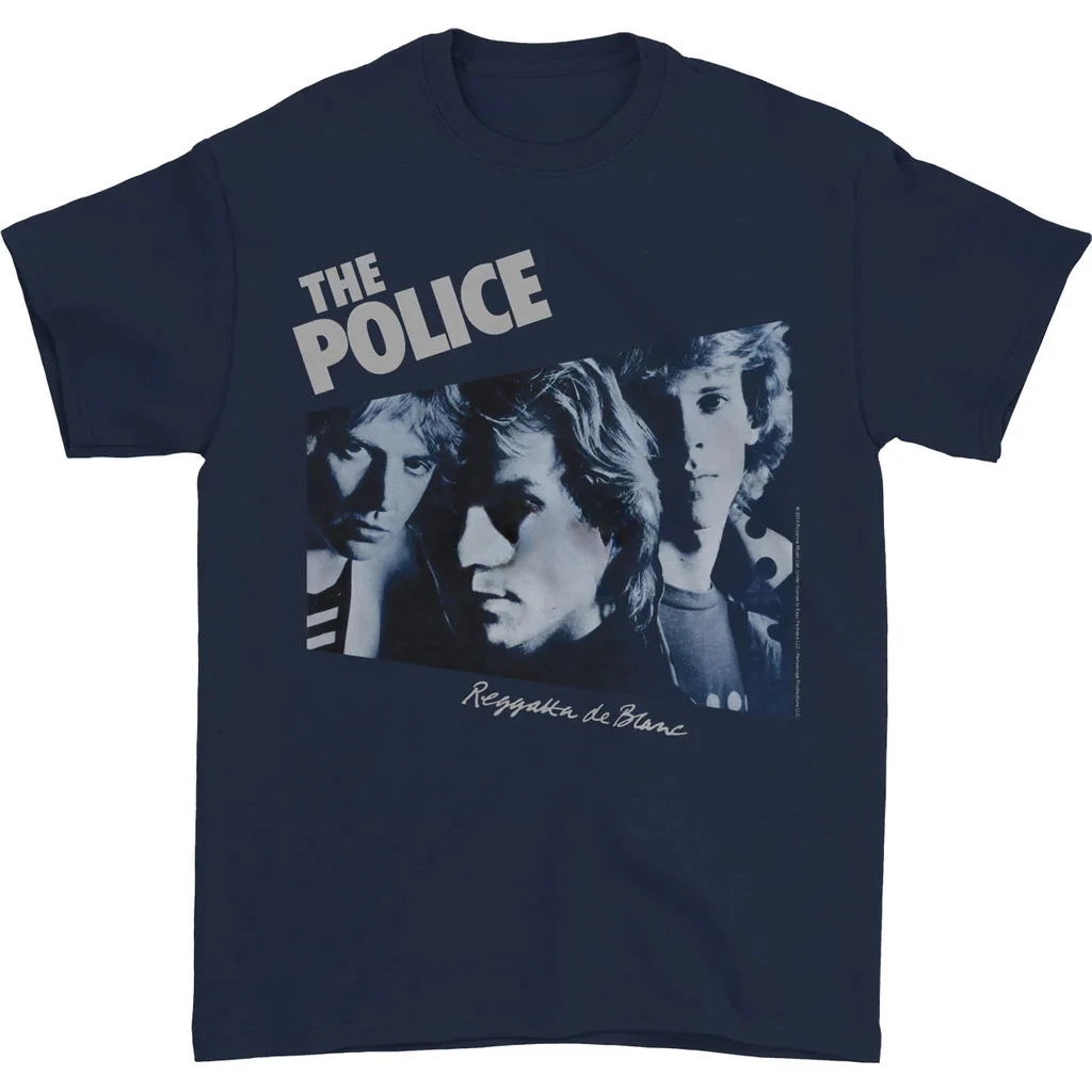 New Arrival fashion heavyweight Hot Sale vintage Summer The Police Regatta De Blanc Black TShirt Rock  The Cars Men At Work