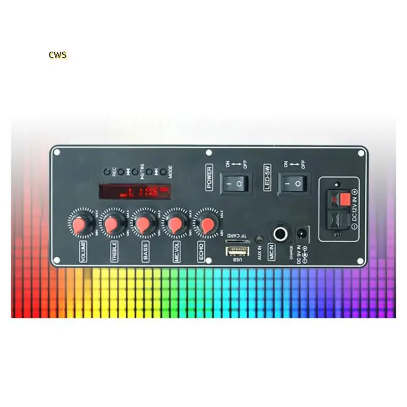 لوحة فك تشفير MP3 مع مقبض تعديل ثلاثي وباس يدعم MP3/WMA/WAV/Flac/Ape وحدة استقبال الصوت سهلة التشغيل