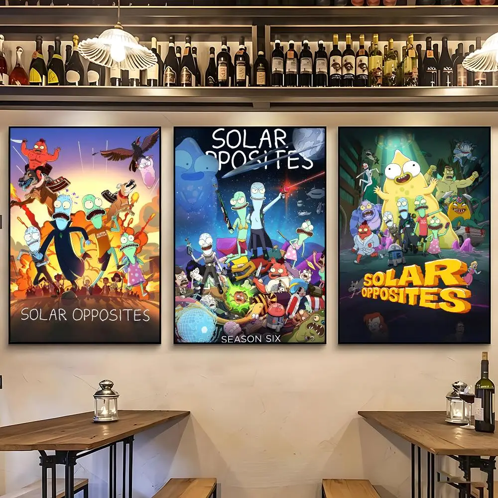 Cartoon Solar Opposites Poster Coffee Shop Wall Decor – Hotel Room Print, Living Room Art Poster