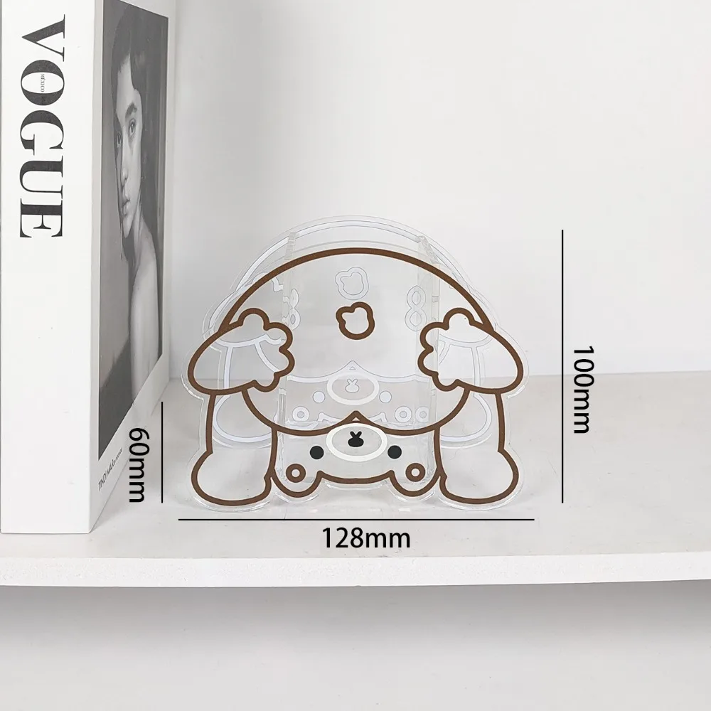 

Cute Animals Kawaii Pencil Holder Cartoon Thickened Stationary Storage Box Acrylic Transparent Desktop Pen Organizer Girls
