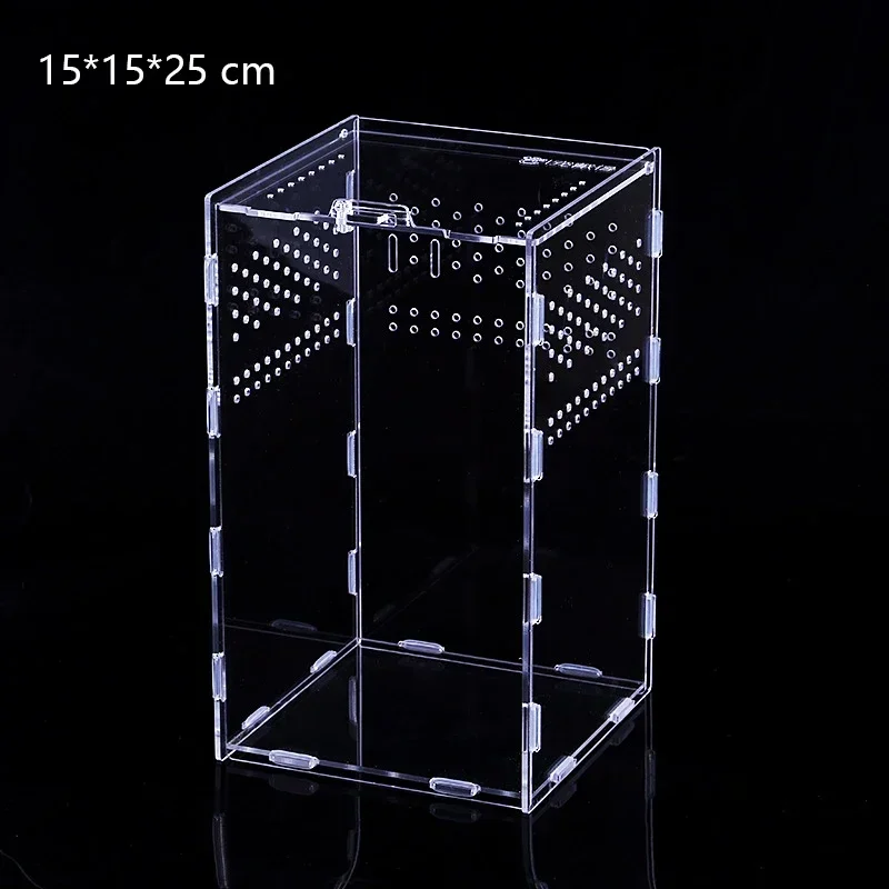 Reptile Acrylic Transparent Terrarium Habitat Breeding Box Reptiles Cage Nano Arboreal Tarantula Enclosure Dearded Dragon