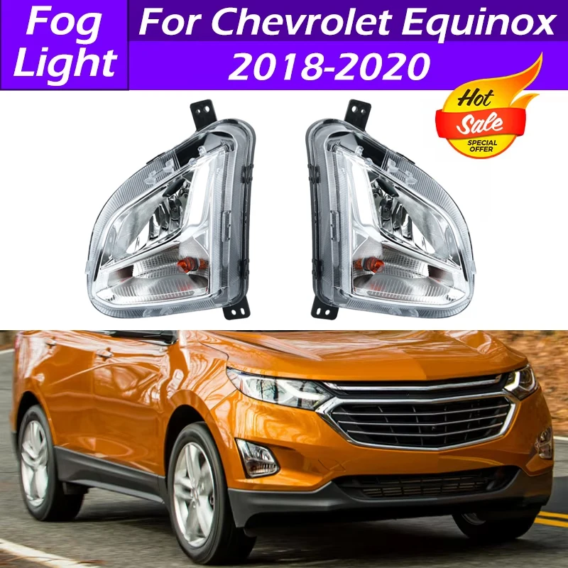 

For Chevrolet Equinox 2018 2019 2020 Front Bumper Fog Lamp Foglight Daytime Running Light DRL Fog Light Assembly Car Accessories