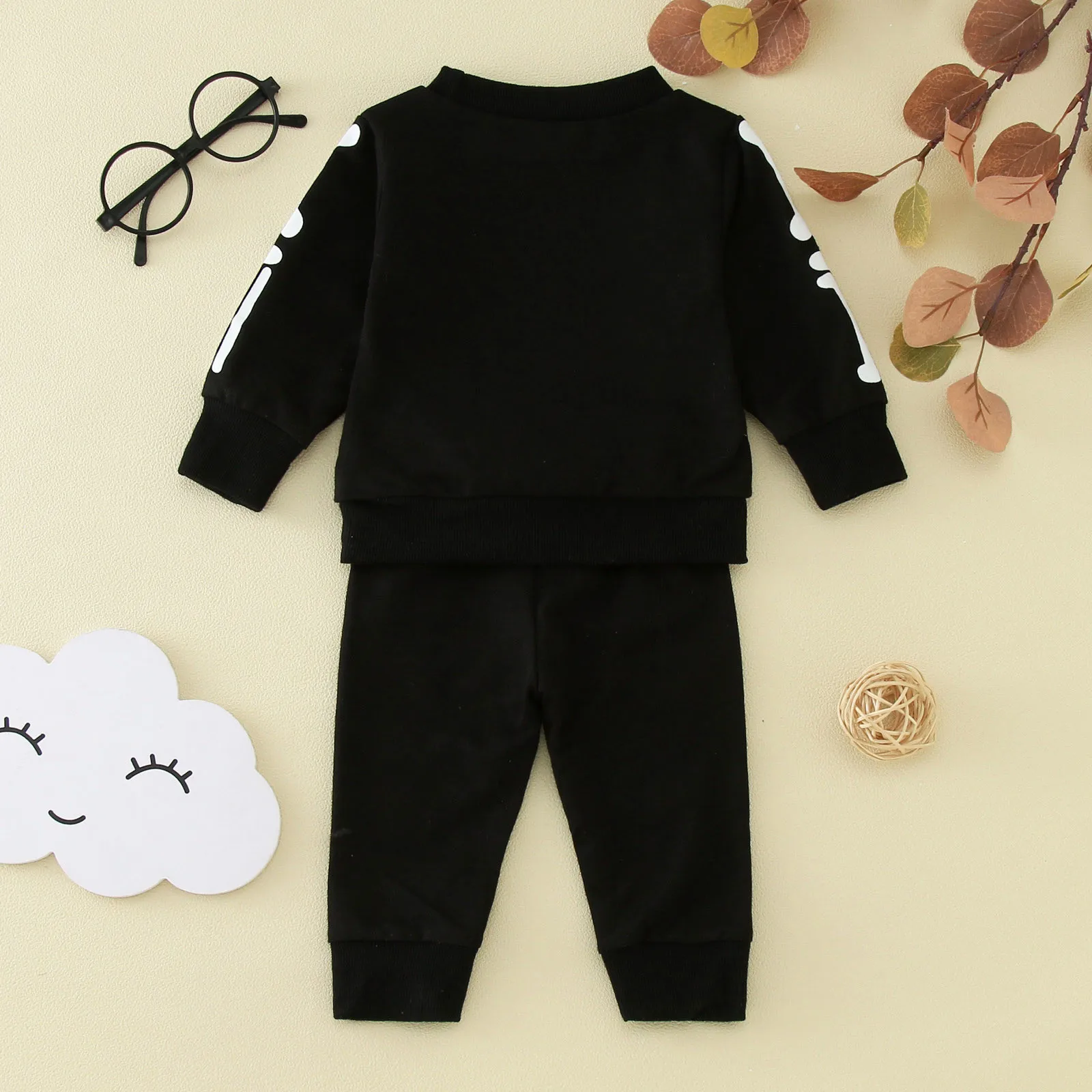 Halloween Newborn Infant Baby Boys Girls Halloween Costumes Winter Clothes Sets Long Sleeve Sweatshirt+Pants Sets 2Pcs Outfits