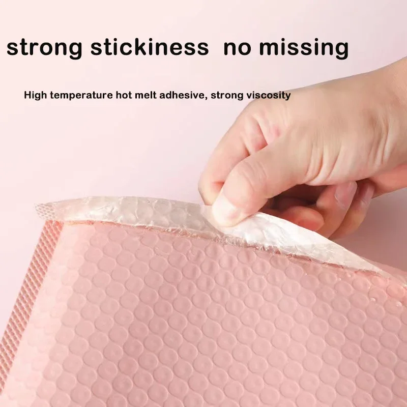 50Pcs Pink Poly Bubble Mailers Padded Envelopes Bulk Bubbles Lined Wrap Polymailer Bags for Shipping Packaging Maile Self Seal