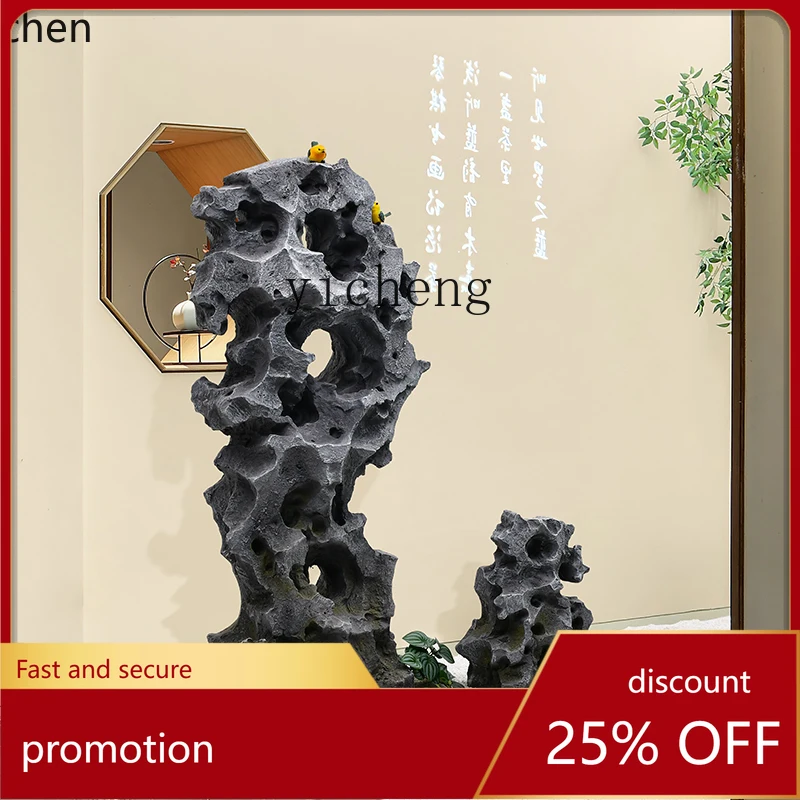 

HXL simulation Taihu stone decorative ornament FRP rockery landscaping indoor staircase landscape