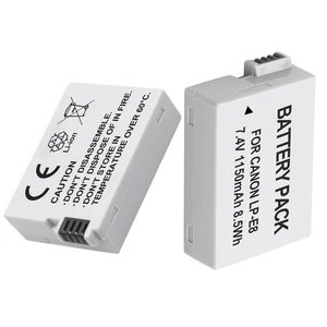 LP-E8 LP E8 Canon RebelのバッテリーT3i T2I T4I T5I 600D 550D 650D 700D KISS X5 X4 KISS X6デジタルカメラ 8 Best Sales Canon 700Dオリジナルバッテリー-5