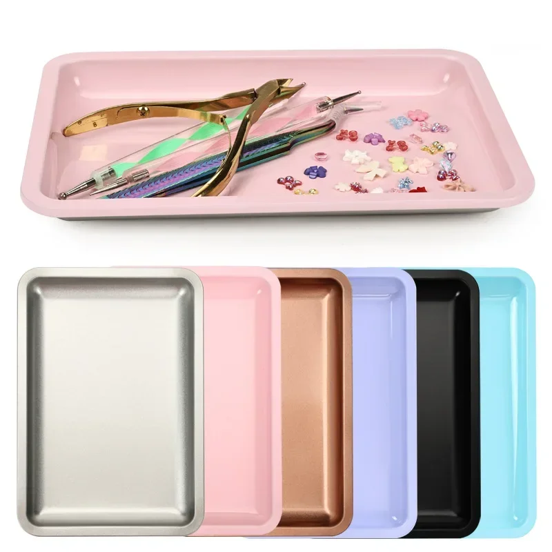 

makeup tools New Stainless Steel Cosmetic Storage Tray Nail Art Equipment Plate Doctor Surgical Dental Tray False Nails Dish