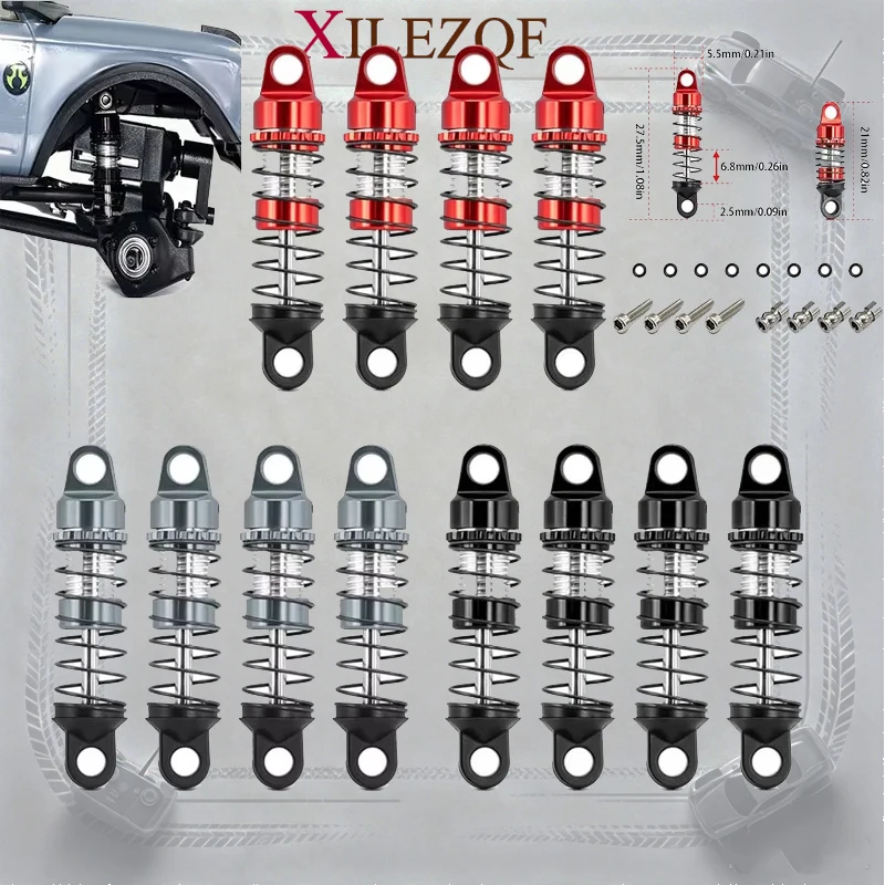 Metal 23mm/26mm Adjustable Shock Absorbers for 1/30 Axial SCX30 Ford Bronco Jeep Wrangler K10 RC Car Upgrade Accessories