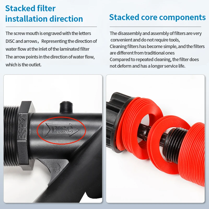 Garten Bewässerung Net Filter Bildschirm Sprayer 3/4' 1' 1,5' 2' Zoll Tropf Bewässerung Werkzeuge Fitting Rohr Anschluss für Gardeni – Detail 5